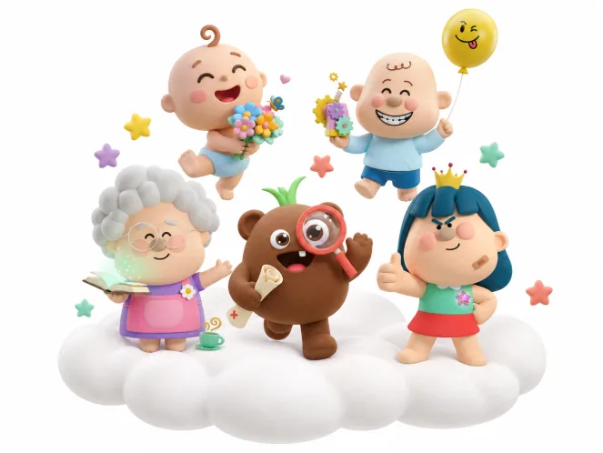 WAGZAK Characters - Halme, Ppuri, Didi, Bobo, Banggu